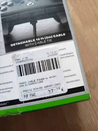 Mando Xbox PowerA Cableado Negro