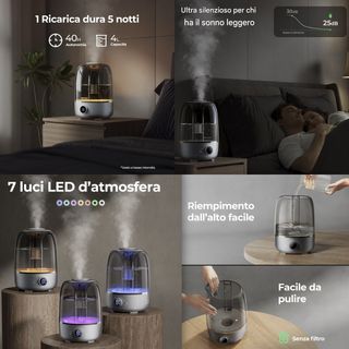 Umidificatore 4L Design e Luci