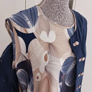 Vestido largo estampado floral