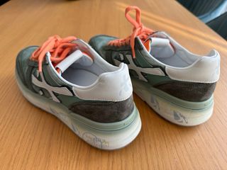 Zapatillas Premiata nuevas verdes y blancas