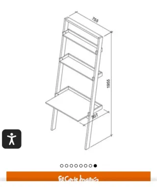 Escritorio Estantería Madera