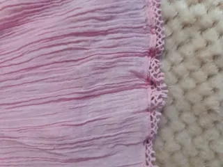 Fular Zara niña rosa con encaje