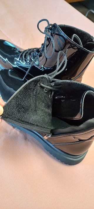 Stivaletto corto donna nero lucido tg 41