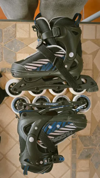 Patines Hudora Talla 37-40 Negros/Azul