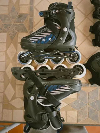 Patines Hudora Talla 37-40 Negros/Azul