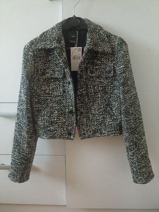 Chaqueta Tweed Mango Talla XS