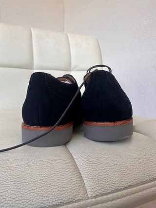 Scarpe Hugo Boss Blu Scamosciate Derby