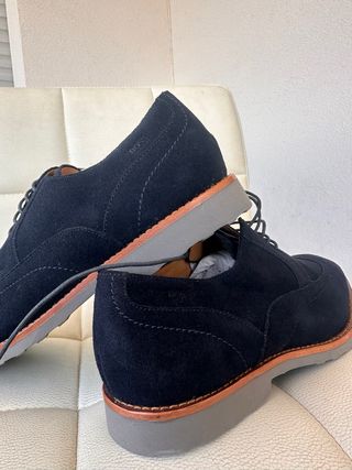 Scarpe Hugo Boss Blu Scamosciate Derby