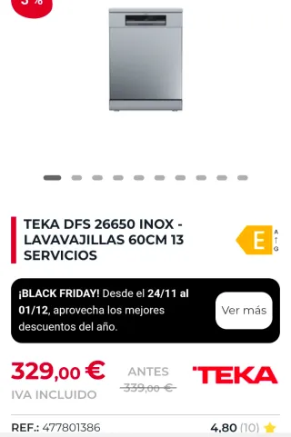 Lavavajillas Teka 60 cm NUEVO EN SU CAJA