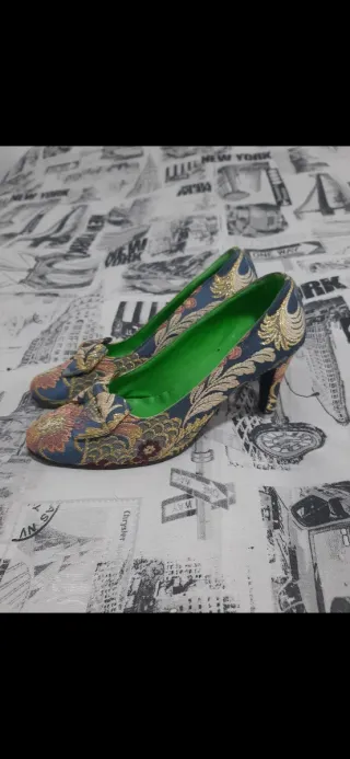 Traje Fallera Azul y Multicolor