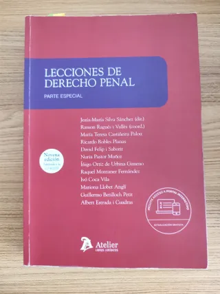 Lecciones de derecho penal. Parte especial. 9ª ...