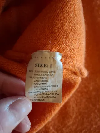 Cardigan Just Woman arancione con zip