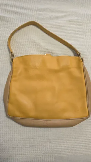 Bolsa Tous Vintage Piel Beige y Amarilla