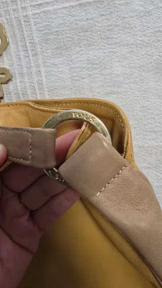 Bolsa Tous Vintage Piel Beige y Amarilla