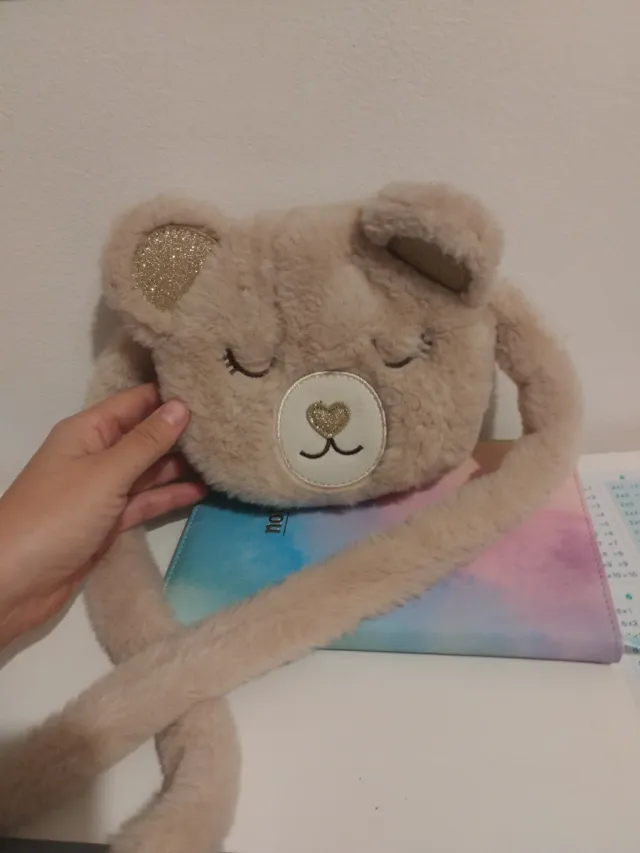 Bolso peluche osito niña