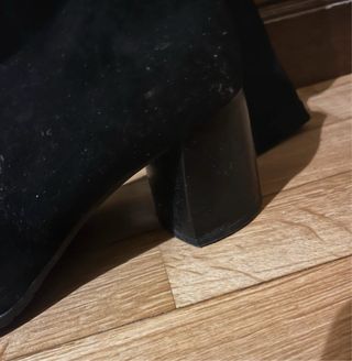 Stivali alti neri con tacco