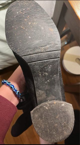 Stivali alti neri con tacco