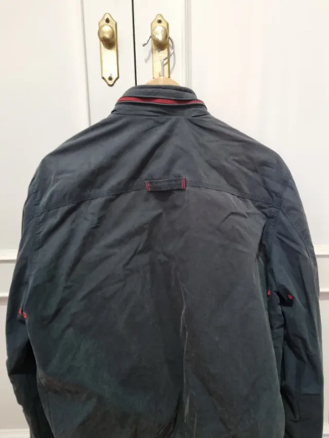 Cazadora Harrington Gris y Roja