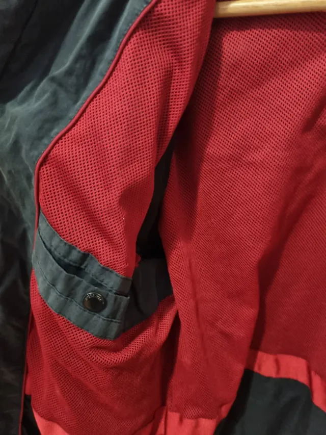 Cazadora Harrington Gris y Roja