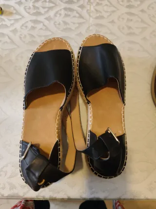 Sandalias negras mujer plataforma
