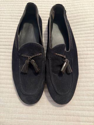 Mocasines Zara Ante Negro Caballero