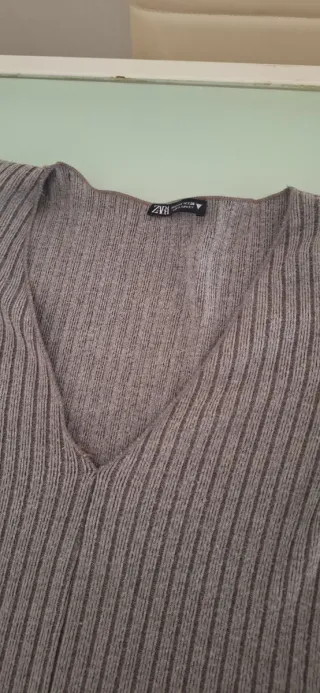 Vestido Largo Gris Zara