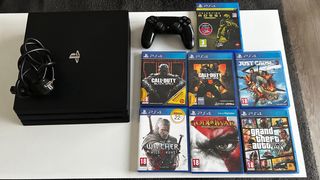 PS4 Pro 1TB Negra + Mando + 7 Juegos