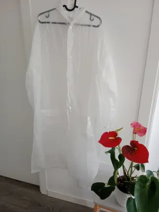 Chubasquero Blanco unisex Talla XL