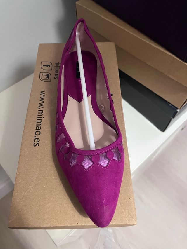 Bailarinas Piel Buganvilla Talla 38