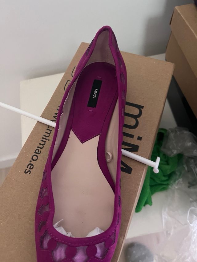 Bailarinas Piel Buganvilla Talla 38