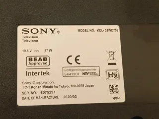 Lote Piezas Originales TV Sony 32 Pulgadas