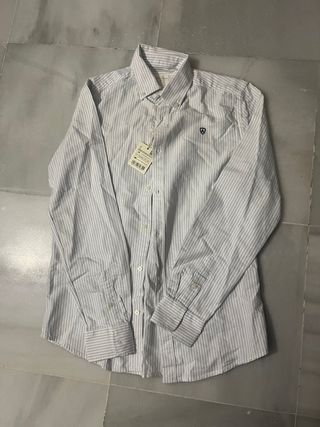 Camisa de rayas blanca y verde Álvaro Moreno