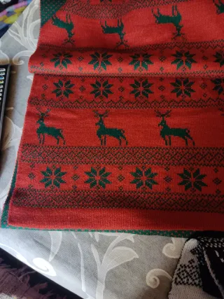 Bufandas Navideñas Reversibles Punto