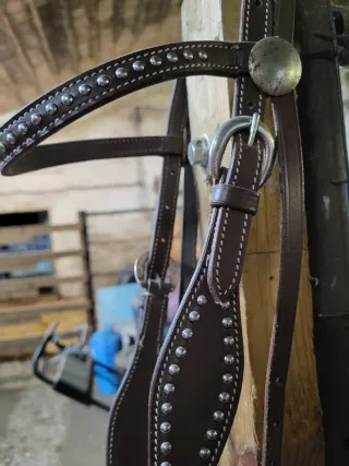 Testiera western monta americana con filetto D