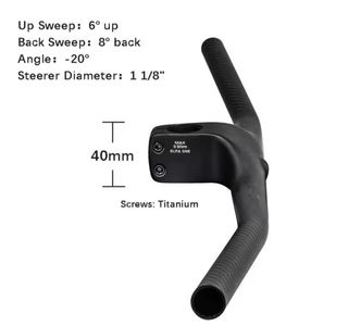 Manillar fibra carbono bicicleta sin entrenar