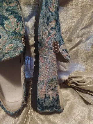 Mocassini in tessuto fantasia floreale