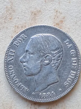 2 Pesetas 1884 *84*