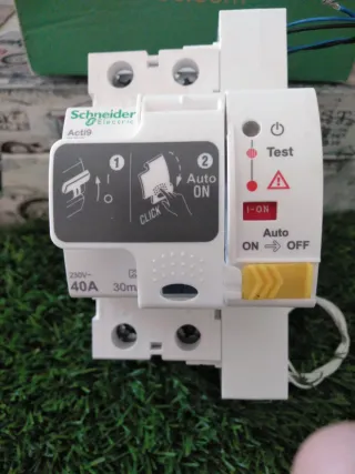 Diferencial Rearmable Schneider 2x40A 30mA