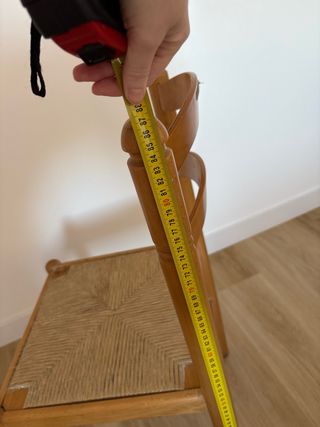 Pack 3 Sillas Rústicas Madera y Ratán