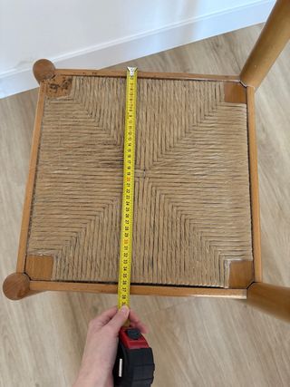 Pack 3 Sillas Rústicas Madera y Ratán