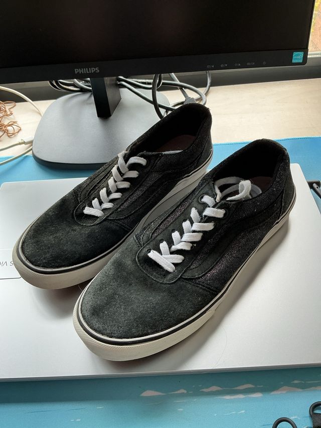 Deportivas Vans Talla 38 Negro/Plata