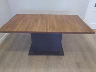 Mesa comedor extensible madera y metal