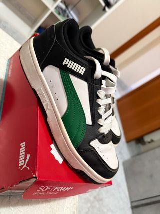 Scarpe Puma nere, verdi e bianche