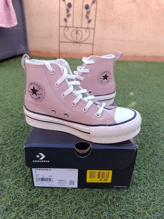 Sneakers Converse rosa platform taglia 32