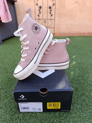 Sneakers Converse rosa platform taglia 32