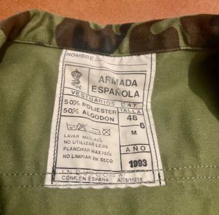 Chaqueta Camuflaje Militar Vintage.