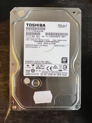 Disco Duro Toshiba 1TB 3.5 SATA 6.0 Gb/s