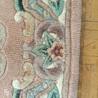 Alfombra de lana con flecos multicolor