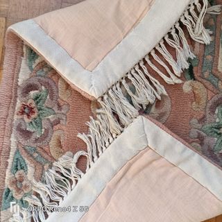 Alfombra de lana con flecos multicolor