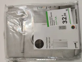 2x1 Cortinas Inspire Manchester Gris 140x280cm Ler